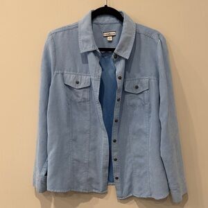 Coldwater Creek Sky Blue Suede Jacket